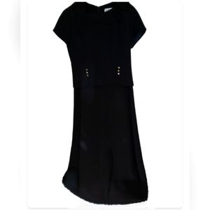 JULIAN TAYLOR NEW YORK | FORMAL LONG BLACK DRESS | SIZE 12